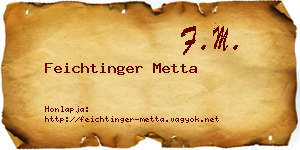 Feichtinger Metta névjegykártya